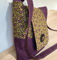 Purple Grapevine Crossbody Messenger