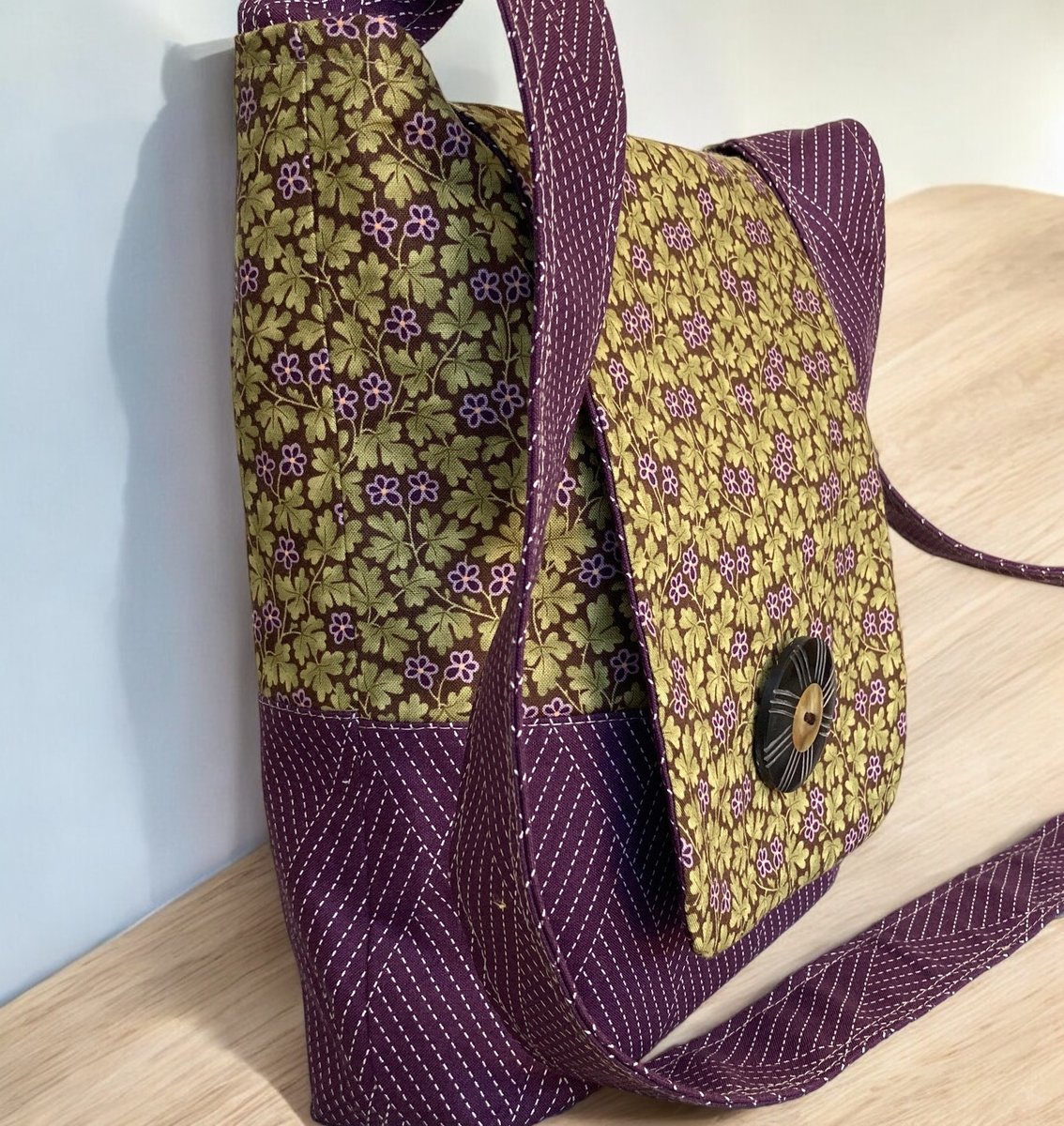 Purple Grapevine Crossbody Messenger