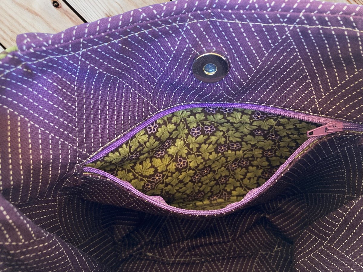 Purple Grapevine Crossbody Messenger