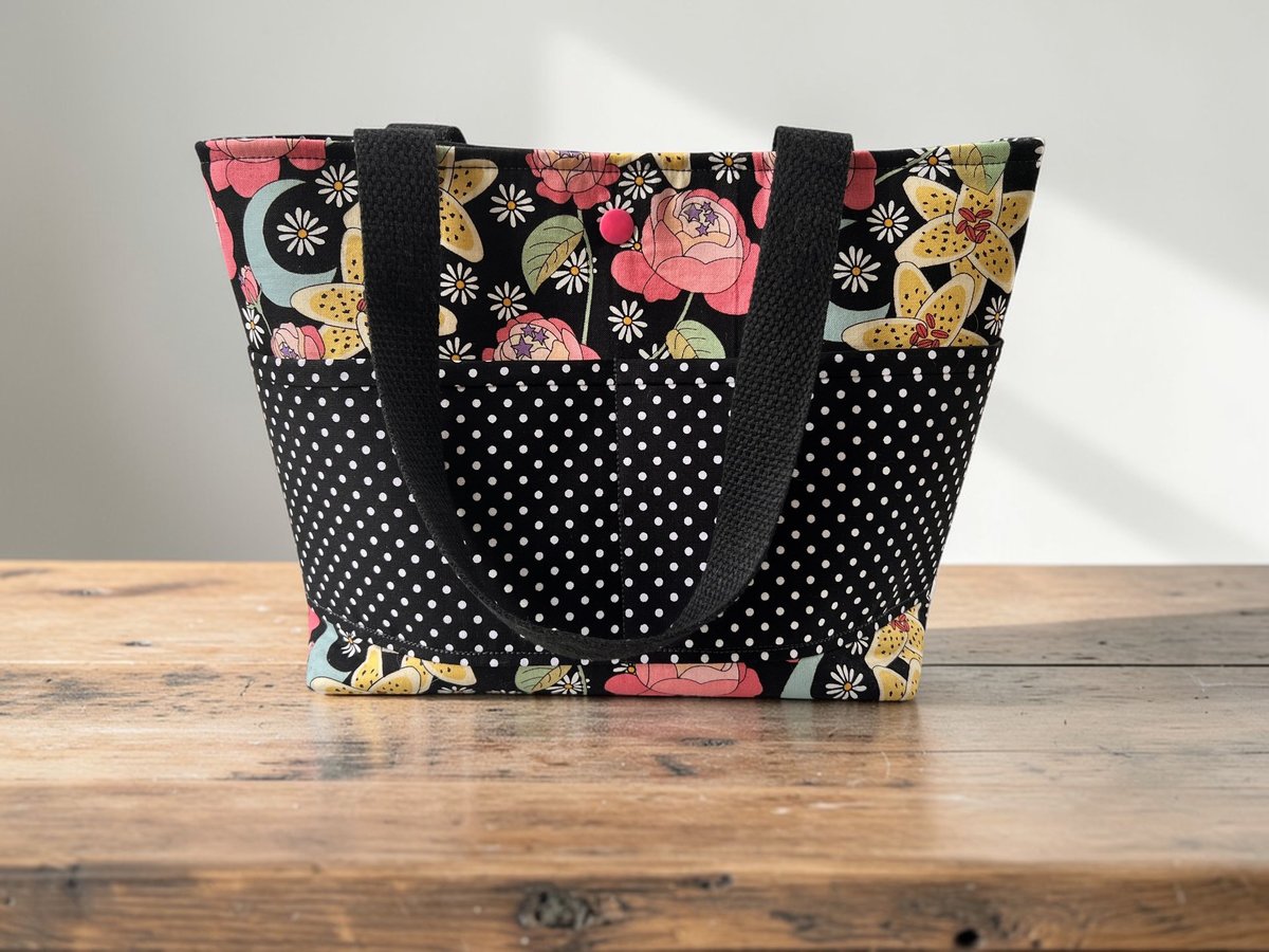 Bible Study Tote Bag, Book Tote with Pockets