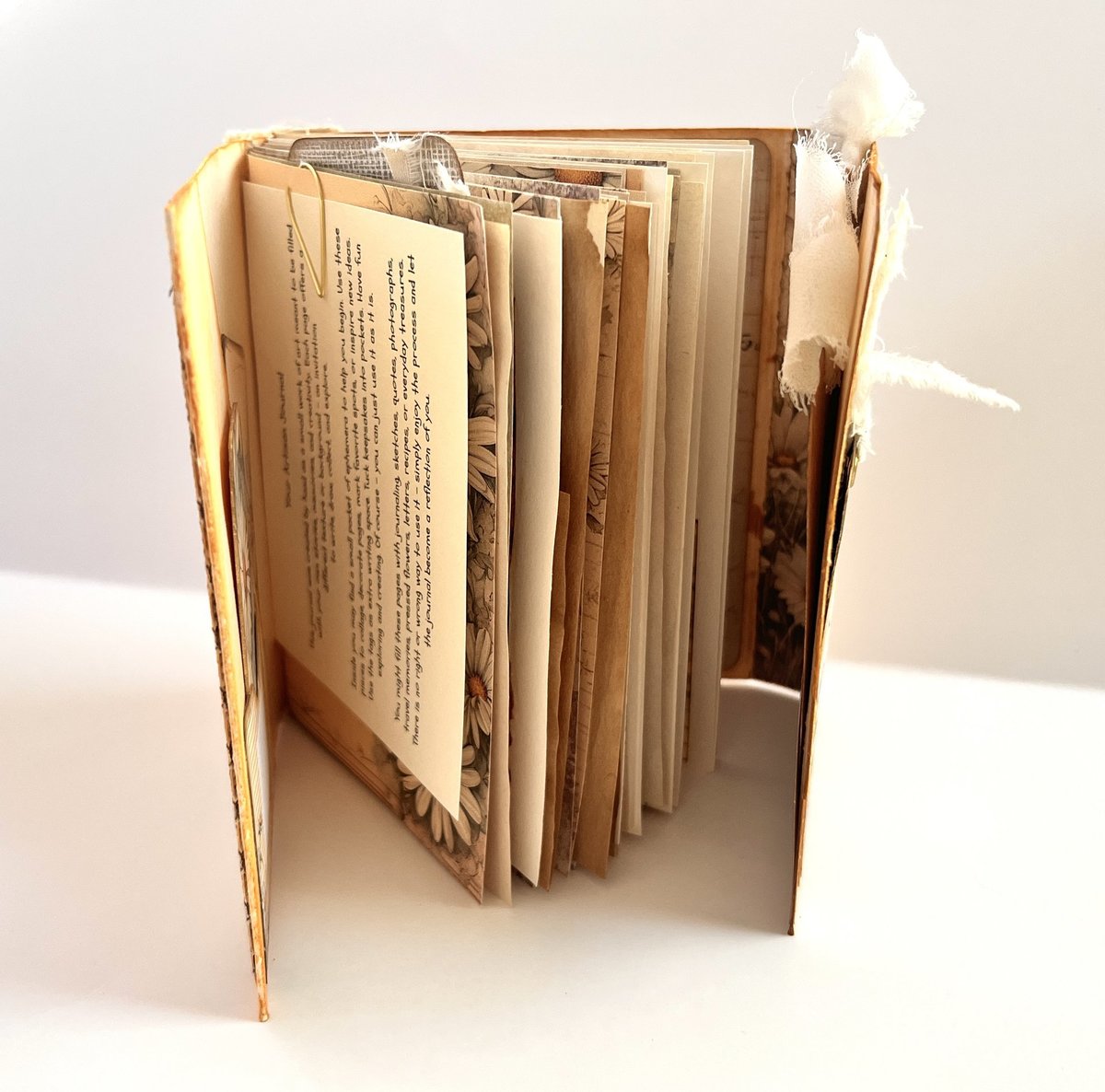 One-of-a-Kind Daisy Themed File Folder Journal 