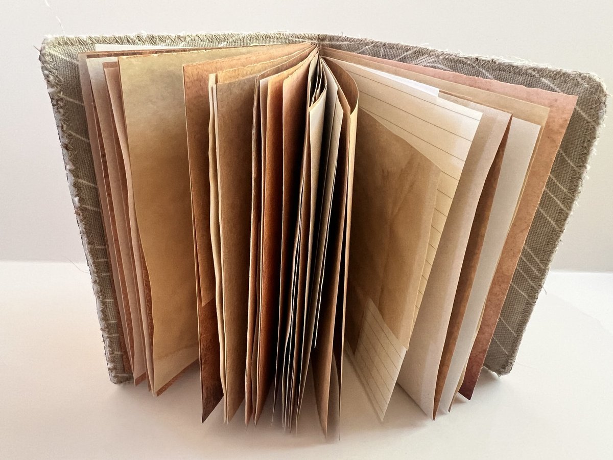 Undecorated Journal Fabric Collage Cover